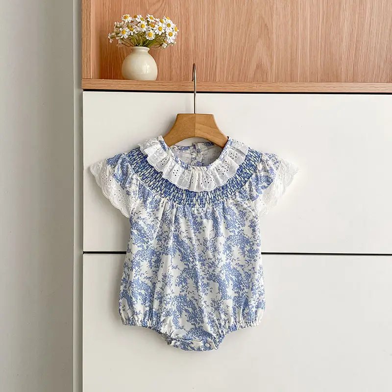 Lightweight Floral Romper For Baby Girls
