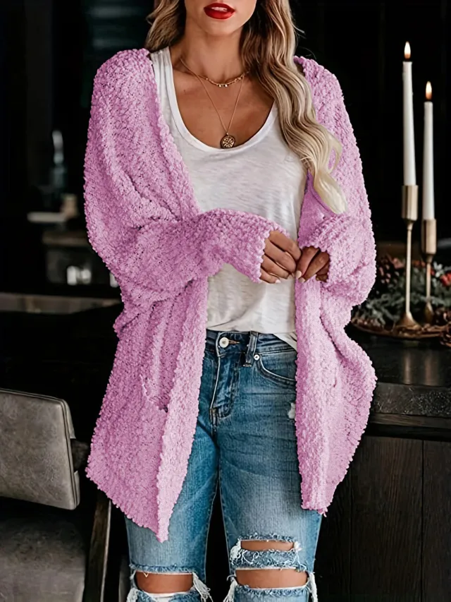Women's Plush Sweater Violet - Shop at LoveMi