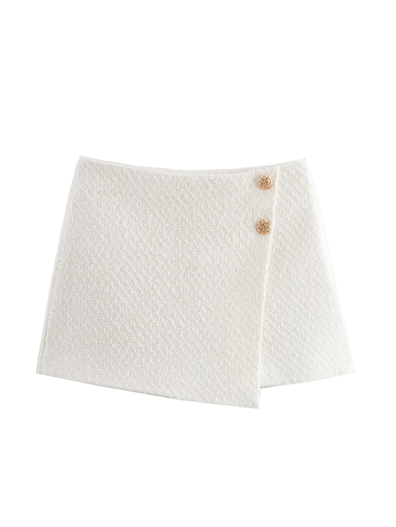 Women's Fashionable Temperamental All match Double breasted Coat Skirt White Culottes - Shop at LoveMi