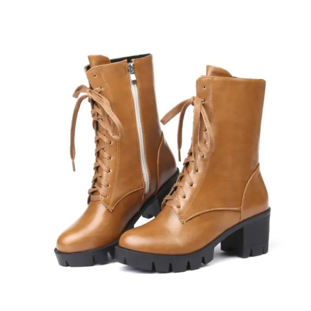 Women's European And American Taiwan Platform Martin Boots Yellow - Shop at LoveMi