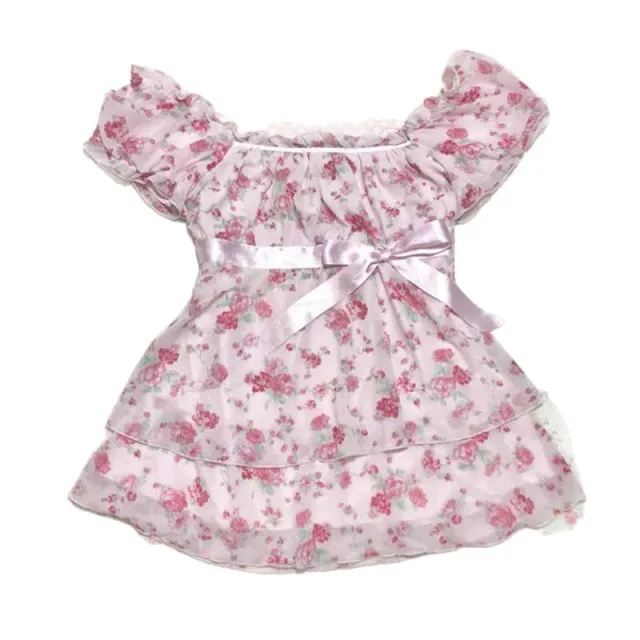Sweet Girl Puff Sleeve Princess Super Beautiful Pettiskirt Top Pink - Shop at LoveMi