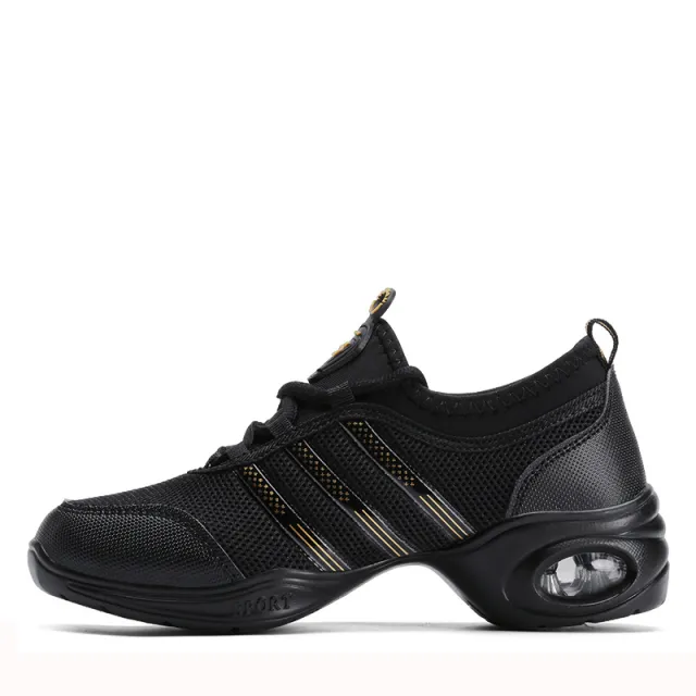 Dancing Shoes Sneaker Women's Soft Bottom Air Cushion Black - Shop at LoveMi