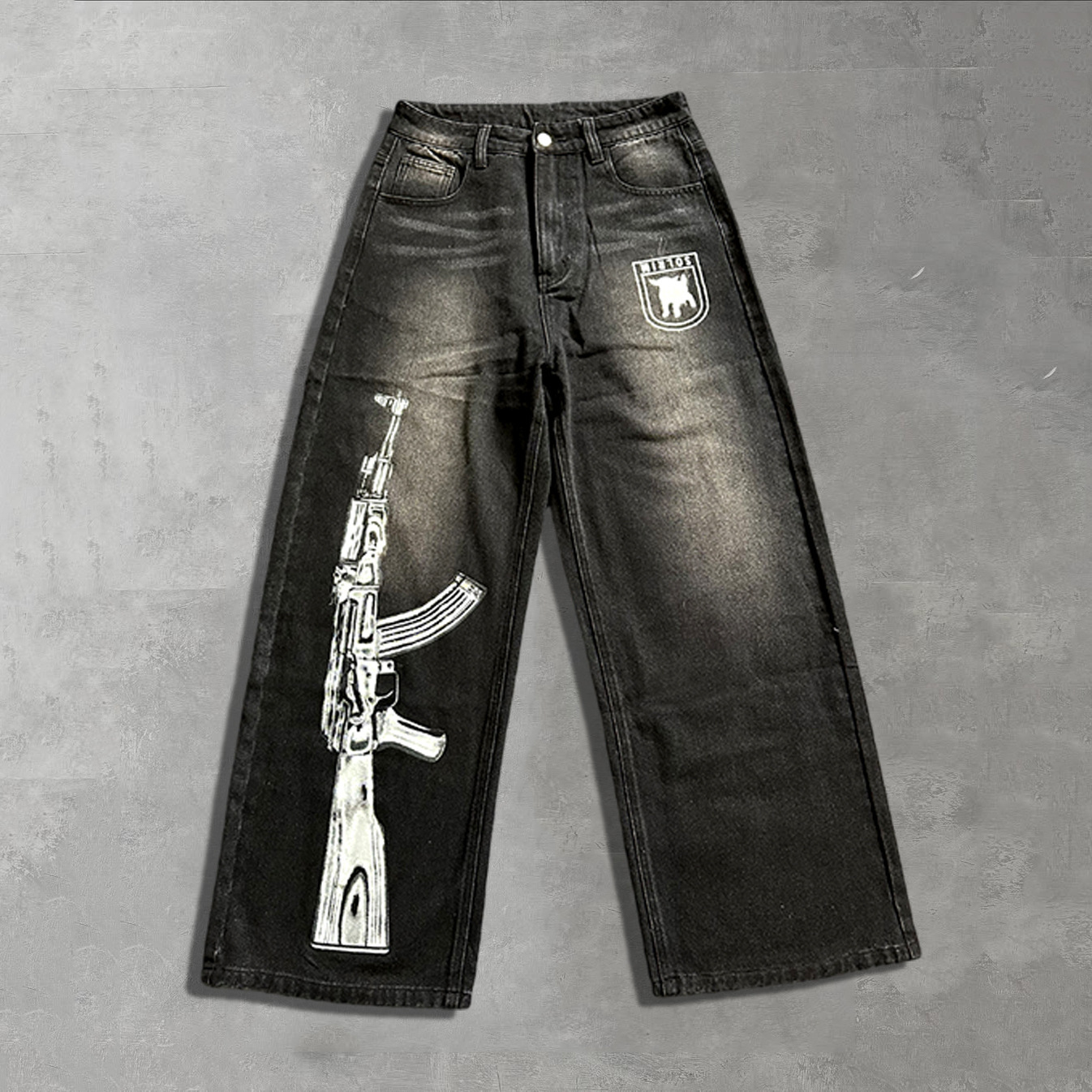 Y2K Retro Distressed Denim Jeans