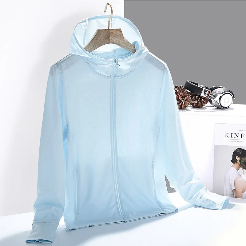 Women's Breathable Solid Colour Simple UV Protection Sun Jacket - Magnolia