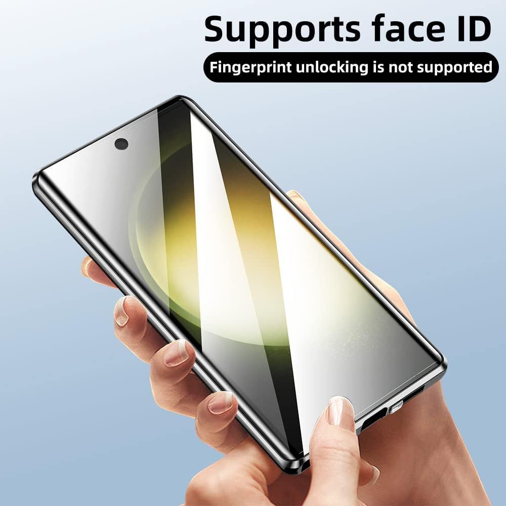 Magnetic King Phone Case Glossy Metal Magnetic HD Peep-proof Buckle Mirror Drop-resistant - Image 12