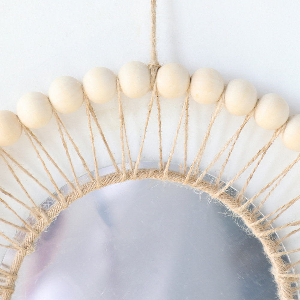 Round Wall Mirror, Hand-Woven, picture 3 of 4