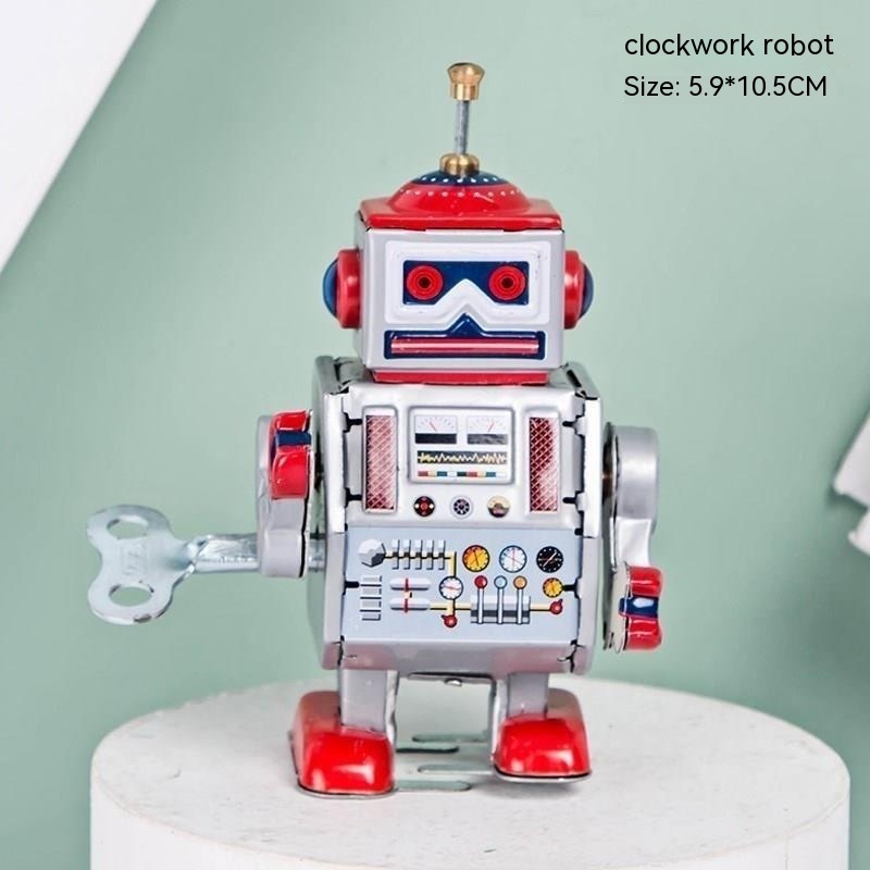 Silver Clockwork Robot