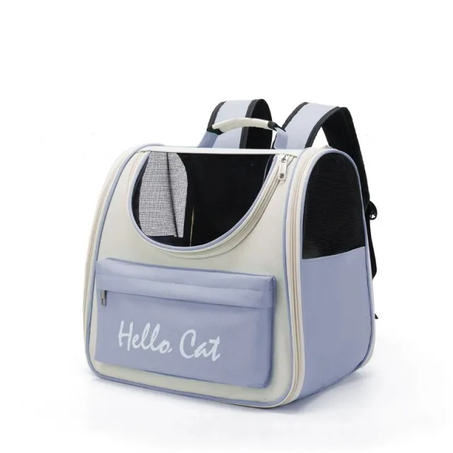 Portable PET Bag Breathable Large Space Travel Blue Hello - Shop at LoveMi