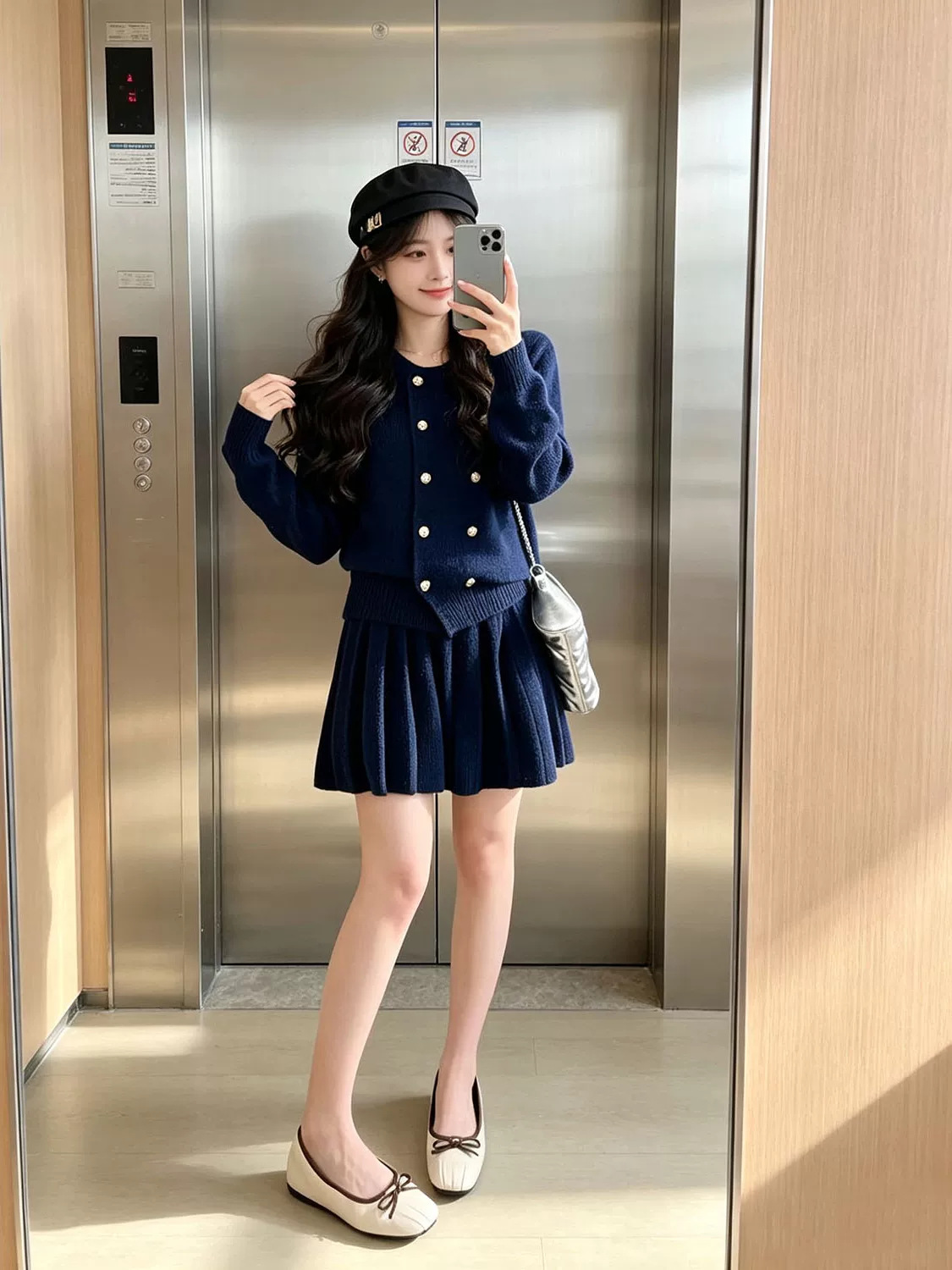 Knitted Wool Slimming Autumn And Winter High-grade Pleated Suit for sale on BNS