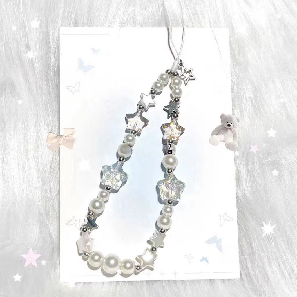 Pendant Short Beaded Chain Phone Case Lanyard