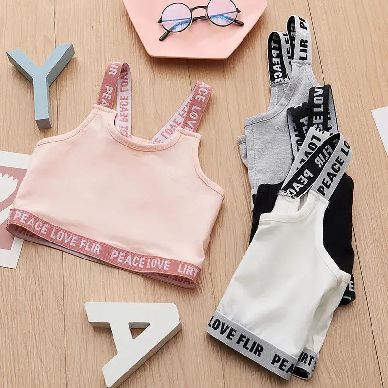 Girls Cotton Tank Top Designed