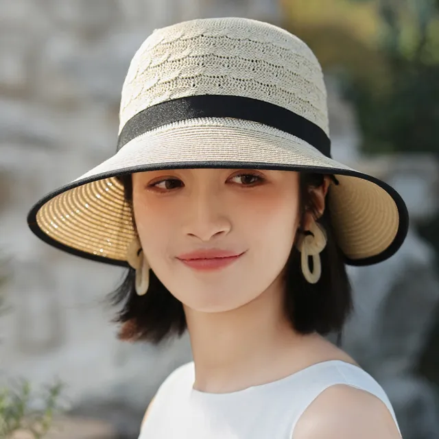 Japanese Elegant Sun Hat Ribbon Bow Beige - Shop at LoveMi