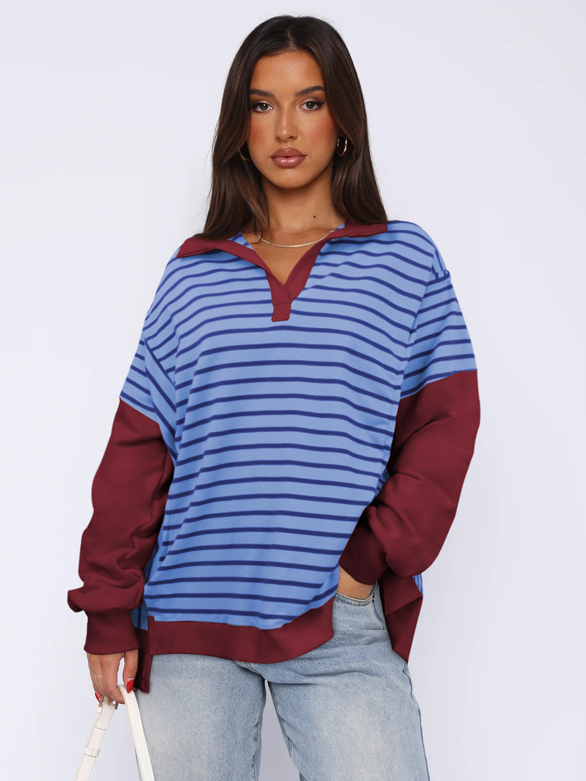 041 Light Blue Blue Stripes