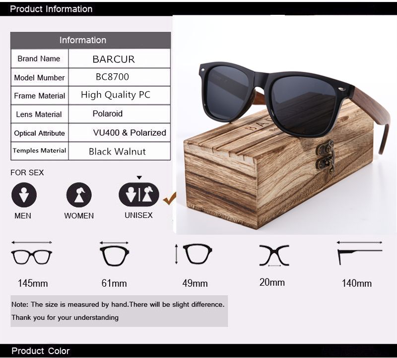 Title 6, Holzsonnenbrille, polarisierte Herrenbrille für...