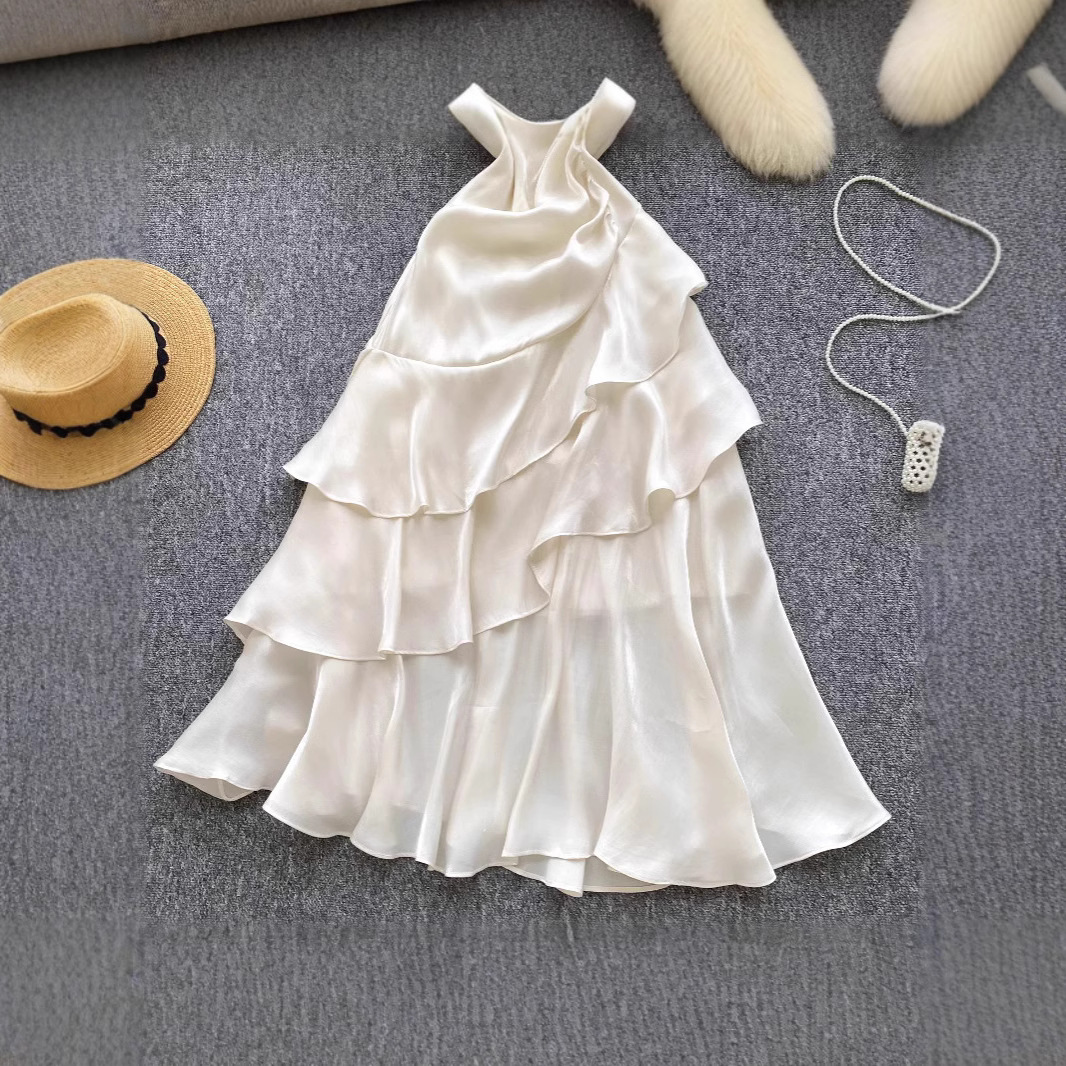 Women's Fashion Ruffles Slim Strap Dress