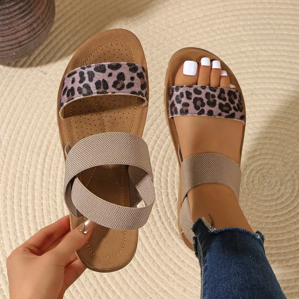 European And American Roman Elastic Waistband Women's