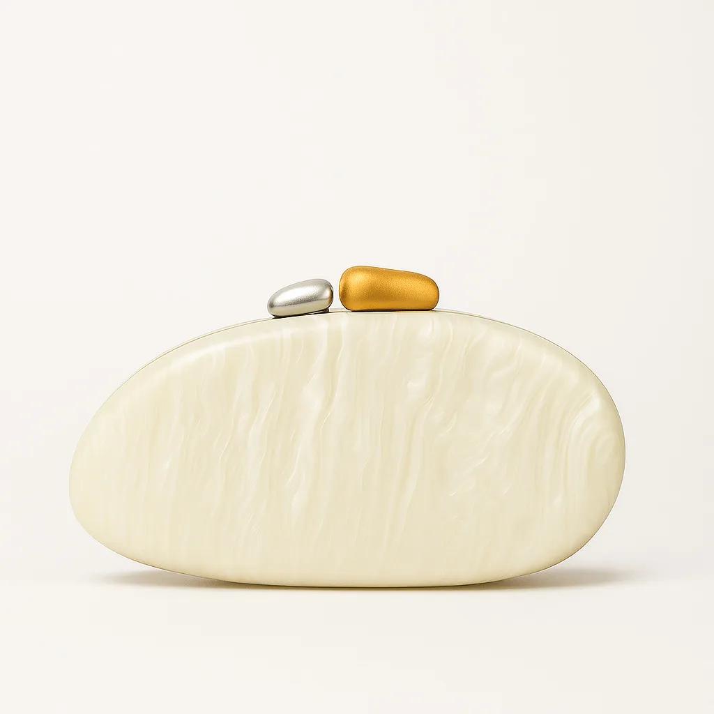 New Fashion Special-shaped Dinner Clutch - Beige