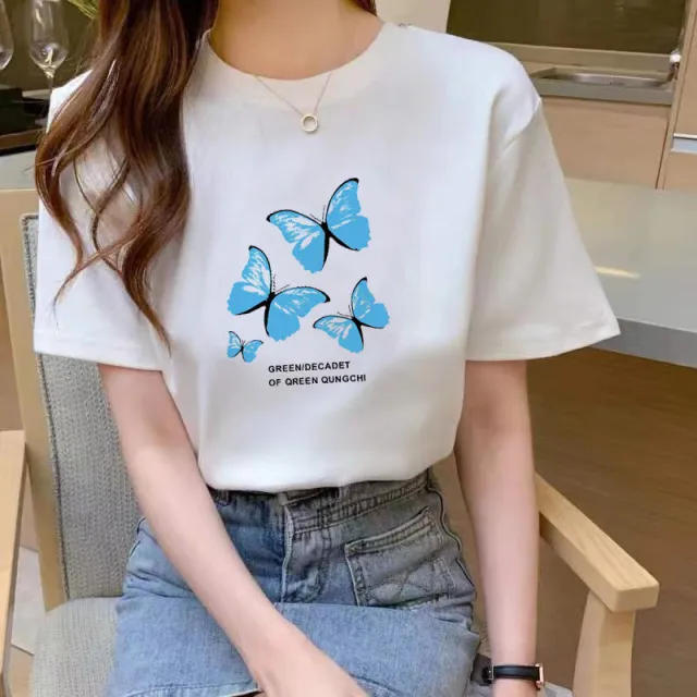 Summer New Fashion Slimming Loose White Short sleeved T shirt For Students Women 5153 - Shop at LoveMi