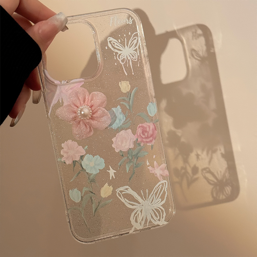 3D Rose Flower Oil Painting Phone Case