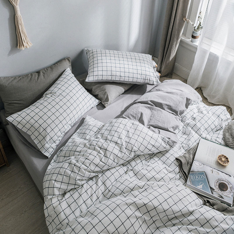 Pastoral Style Fresh Bed Sheet And Duvet Cover Four-Piece Set Washable