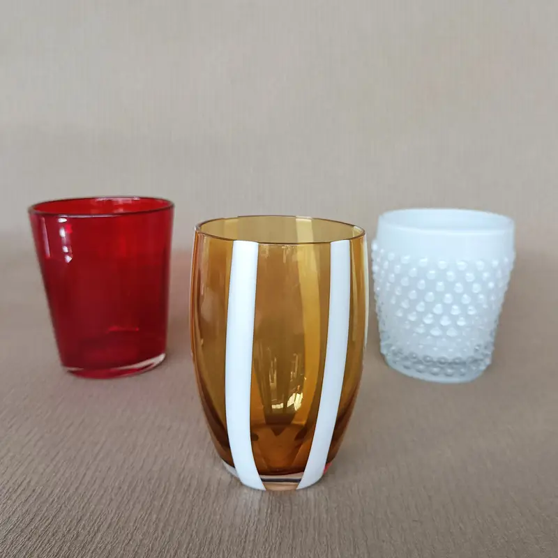Middle Ancient Cup Handmade Glass Primary Color Retro Wine Glass