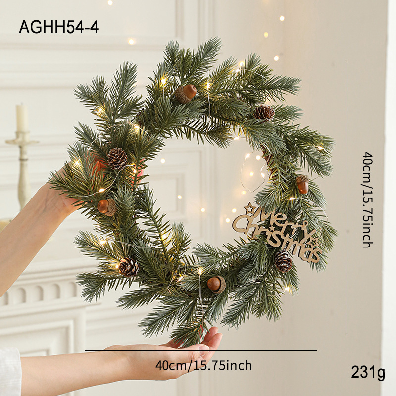 40Cm Pine Cone Bell Garland