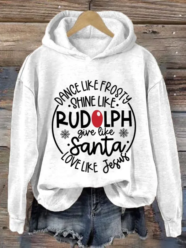 European And American Autumn And Winter Loose 3D Letter Printed Hoodie White - Shop at LoveMi
