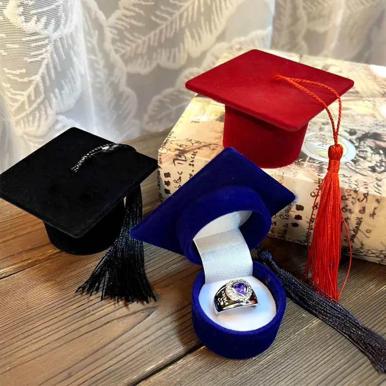 Preppy-style Graduation Ring Jewelry Box