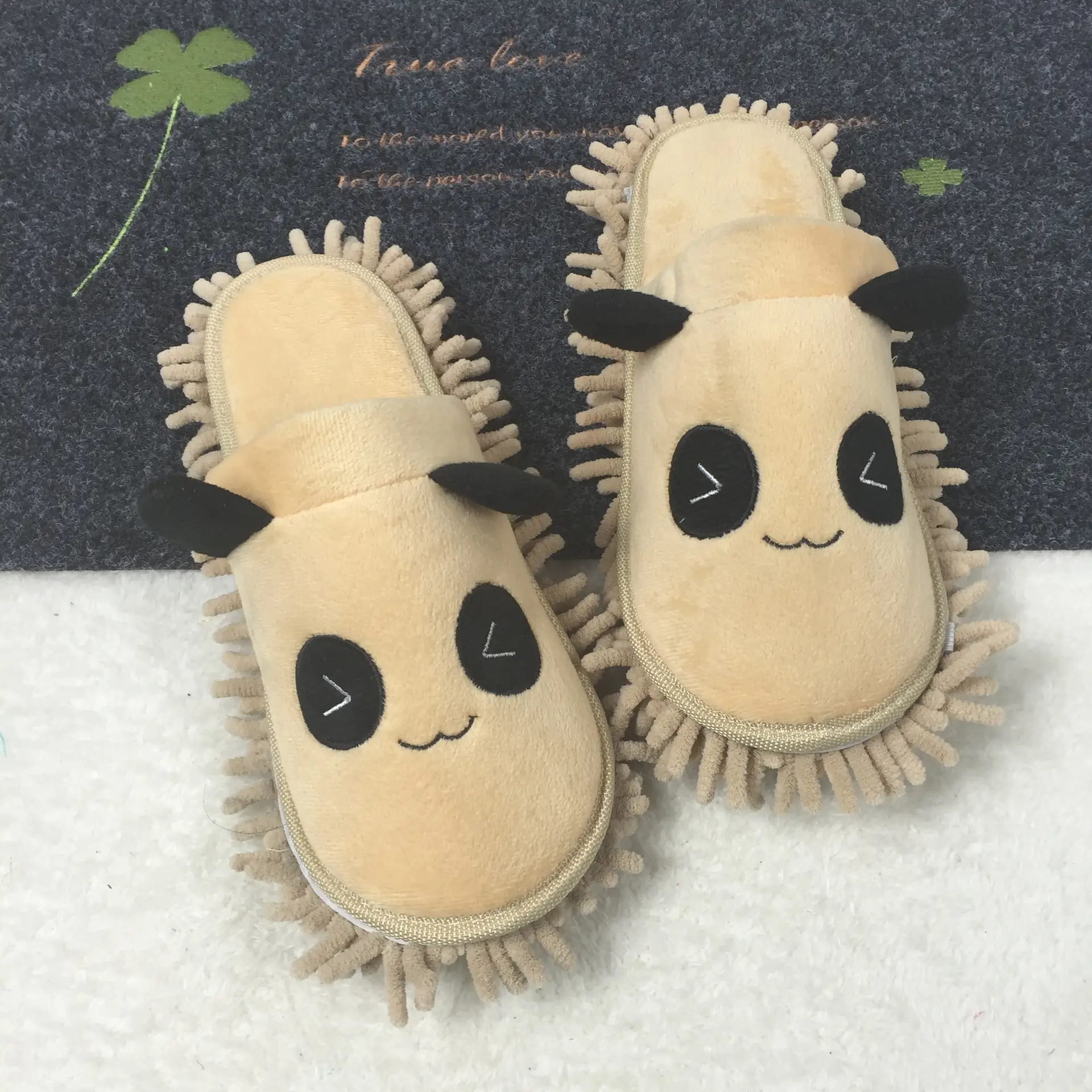 Cute Panda National Treasure Lazy Mute Slippers Removable And Washable