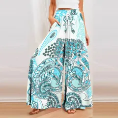 Bamboo Cotton 3D Wide Leg Culottes Loose Women's Wear - Qkc0002 - View 1