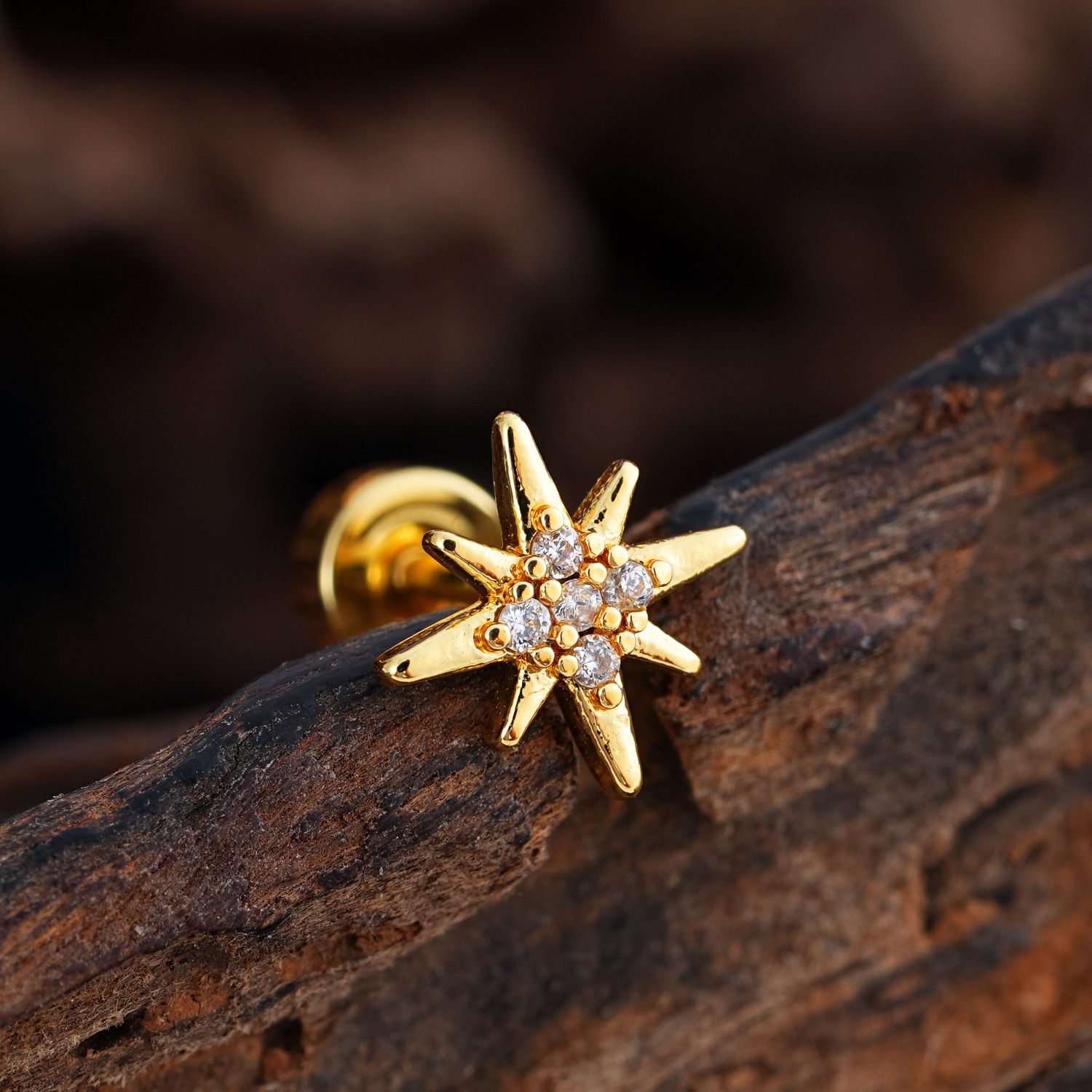 Minimalist Micro-Set Zircon Ear Cuffs