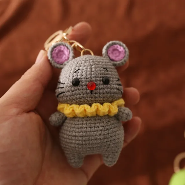 Cartoon Cute Zodiac Hand woven Doll Package Pendant Rat Belonged - Shop at LoveMi