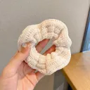 12 Beige Knitted Hair Band
