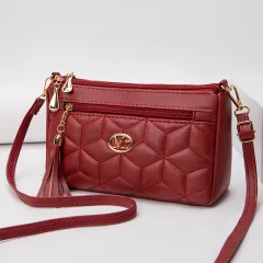Women's Fashion Casual Large Capacity Shoulder Bag - Red - View 1