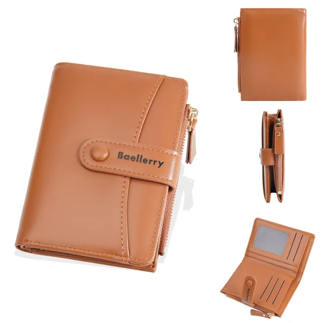 Women's Wallet Fashion Pu Short Wallet Brown - Shop at LoveMi