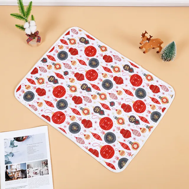 Christmas Style Absorbent Urine Pad Non slip And Easy To Dry Red Lantern - Shop at LoveMi