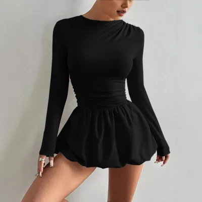 Simple Casual Tulip Hem Skirt For Women
