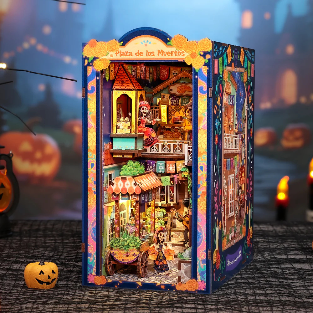 CUTEBEE DIY Book Nook Kit Plaza De Los Muertos