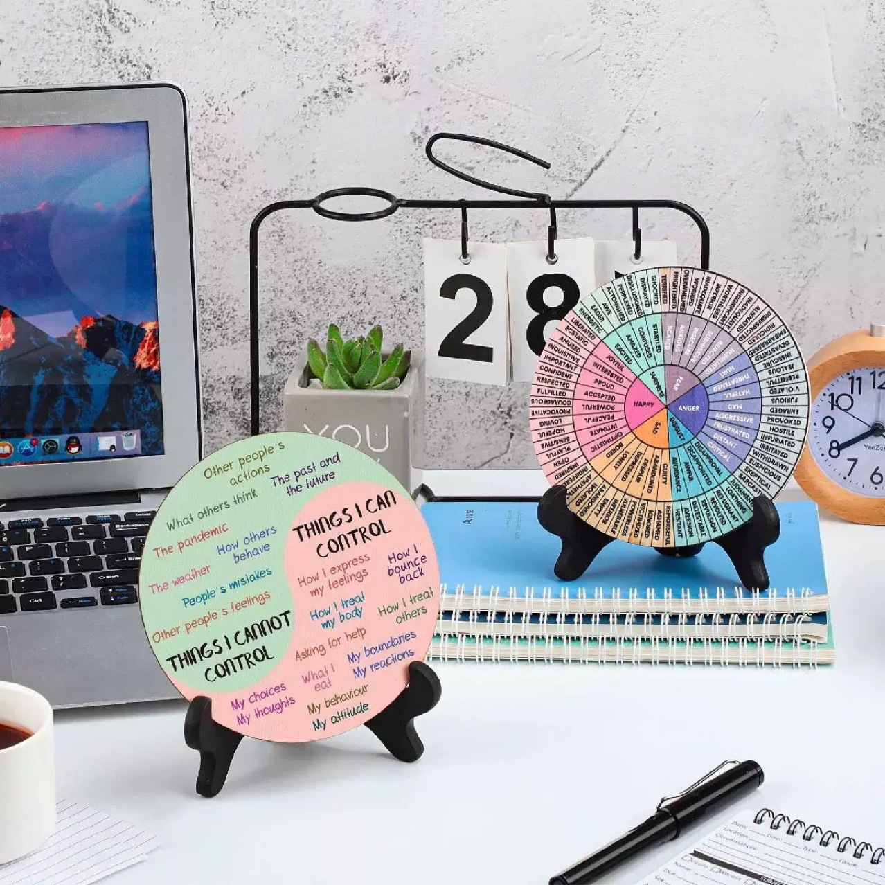 Cross-Border Calming Mood Wheel Diagram Mental Health Decorative Ornaments