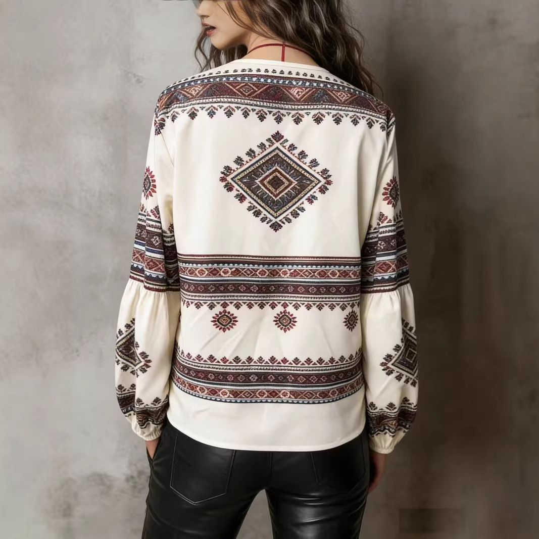 Amazons New Cross-Border Bestseller Ethnic-Style Shirt For The European And... 3