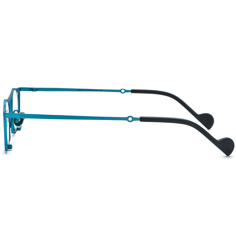 Round Retro Color Matching Pure Titanium Glasses - Image 4