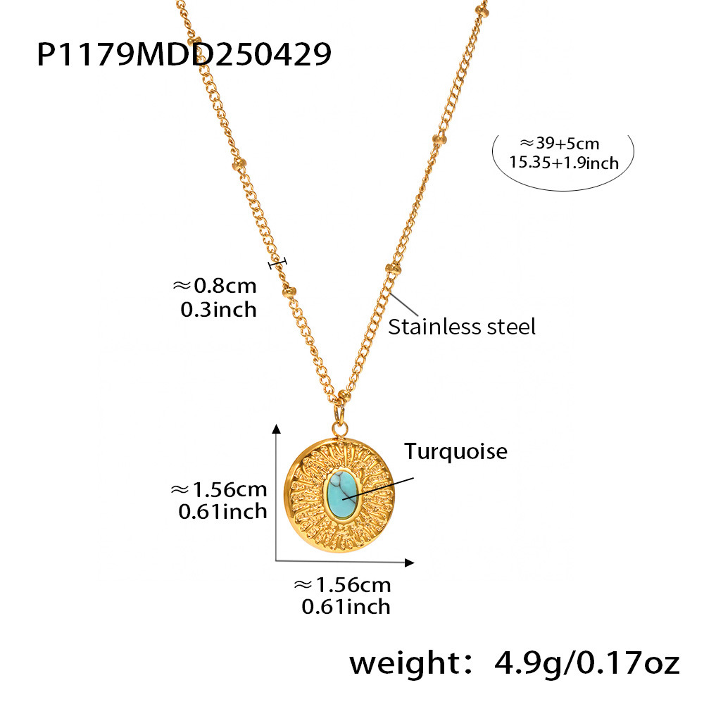 Natural Stone Pendant Necklace, Designer-style Necklace
