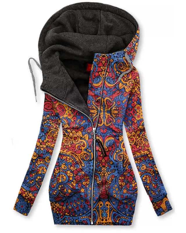 Zipper Pattern 3D Printed Long Sleeve Hooded All matching Hoodie Law04 L - Shop at LoveMi