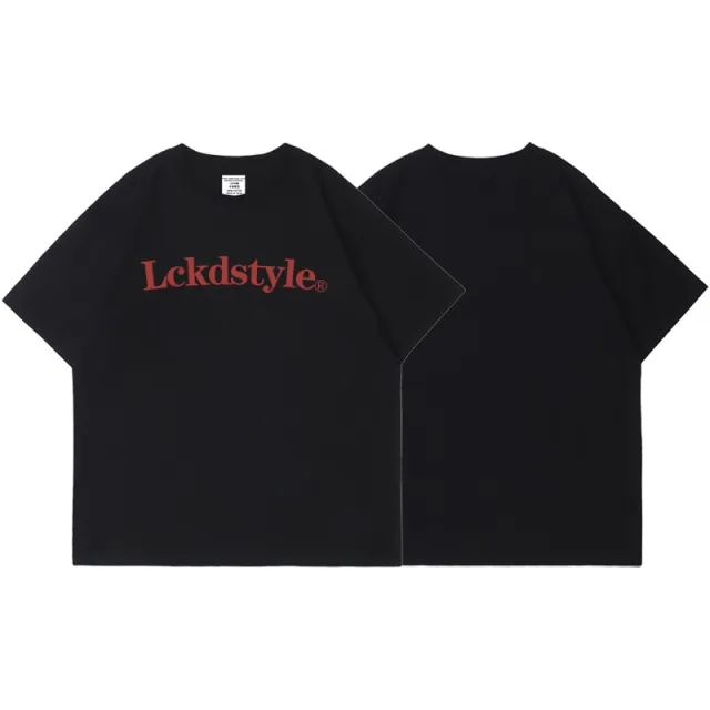 Original Letter Printed Heavy Cotton Short sleeved T shirt Black - Shop at LoveMi