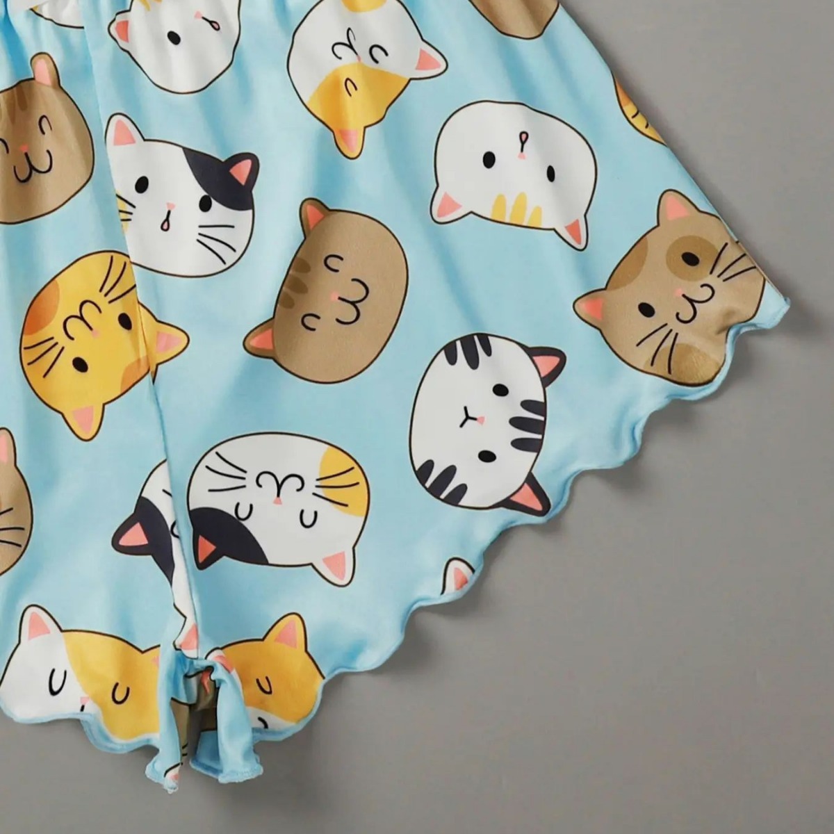 Women's Cartoon Printed Vest Top Shorts Pajamas