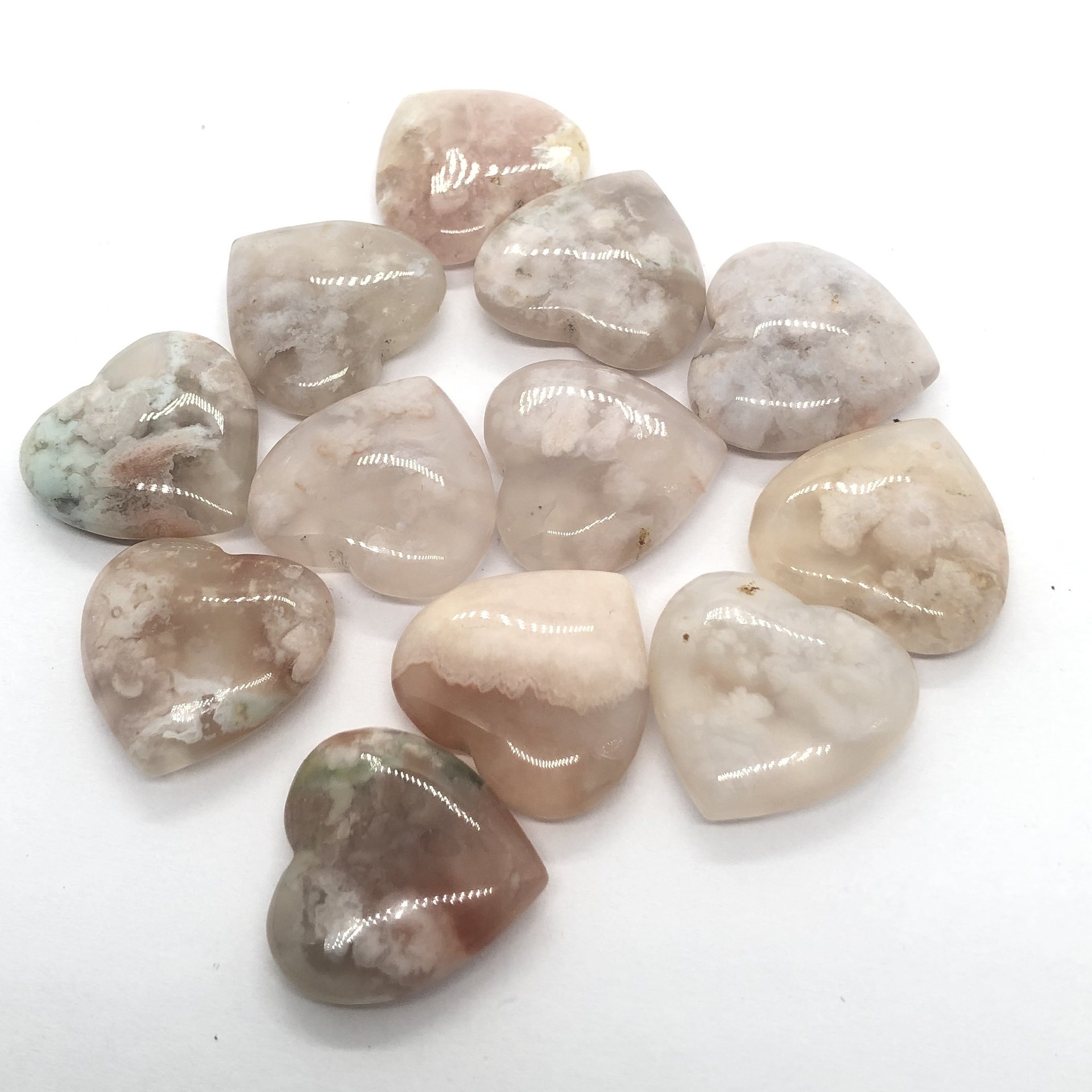 Cross-border Preferred Bulk 2CM Natural Heart Love Heart Stone Birthday Gift Home Decoration Heart-shaped Craft