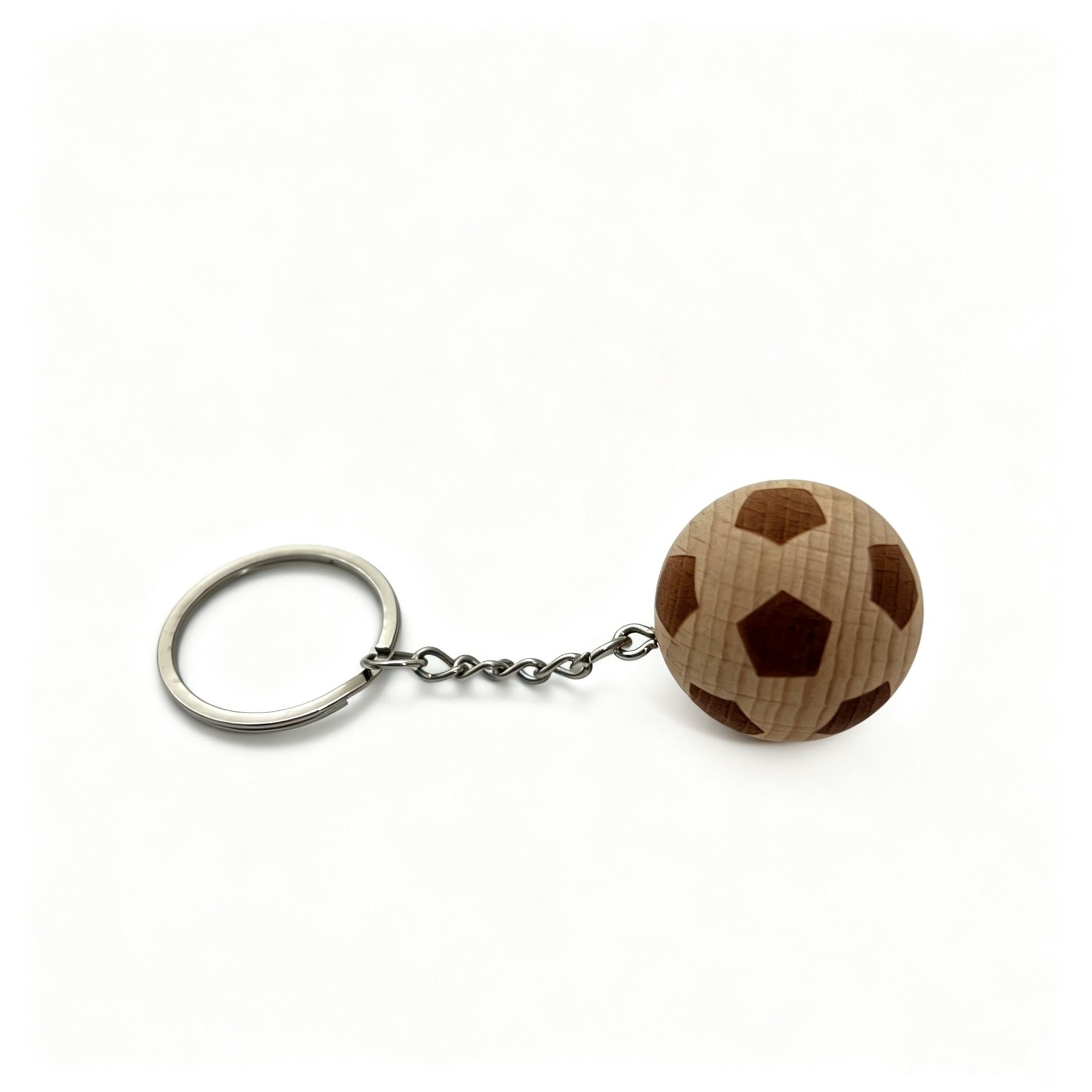 Wooden Football Sports Car Pendant