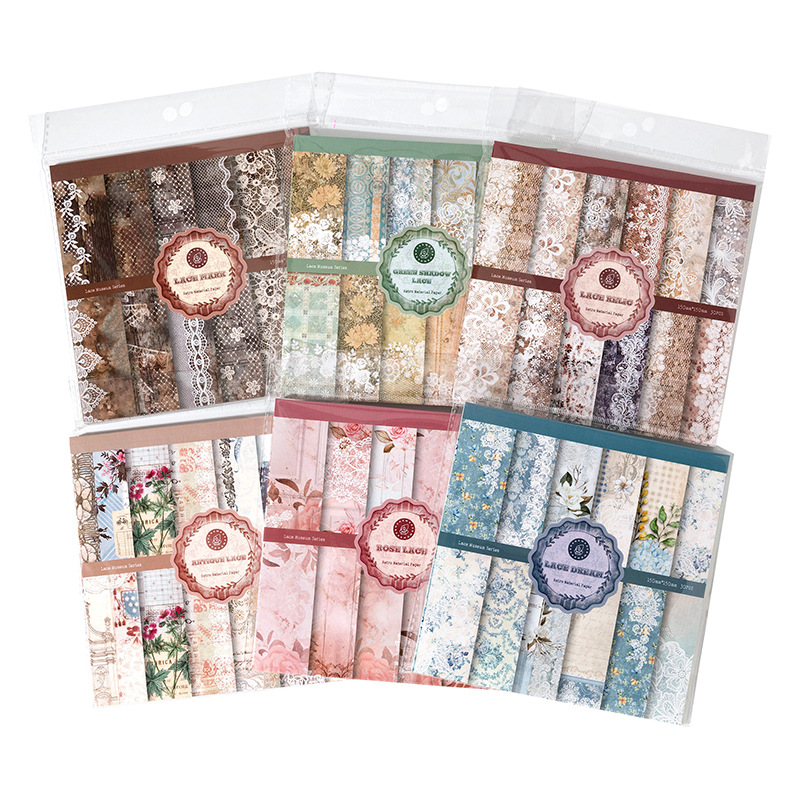 Lace Museum Series European Vintage Floral Journal Decoration Collage