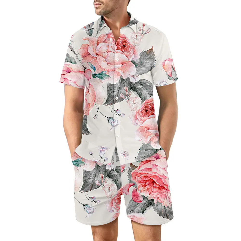 European Size Men's Casual Loose Shirt Suit