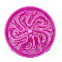 Slow Feeding Bowl Anti-choke Anti-picky Pet Cat And Dog Self-Hi Licking Plate Portable Food Grade Bowl - Pink Purple - View 1